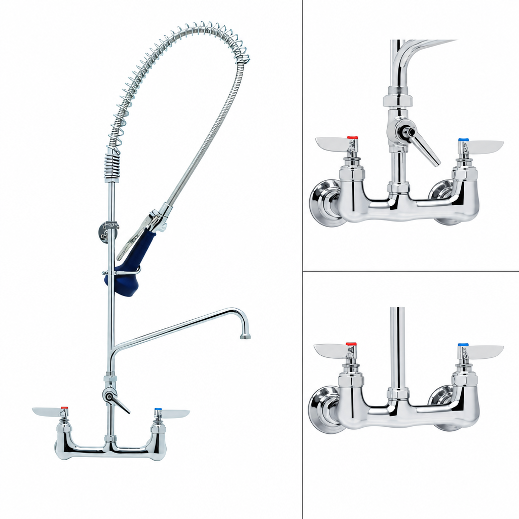 8-Inch Wall-Mount Mixing Faucet