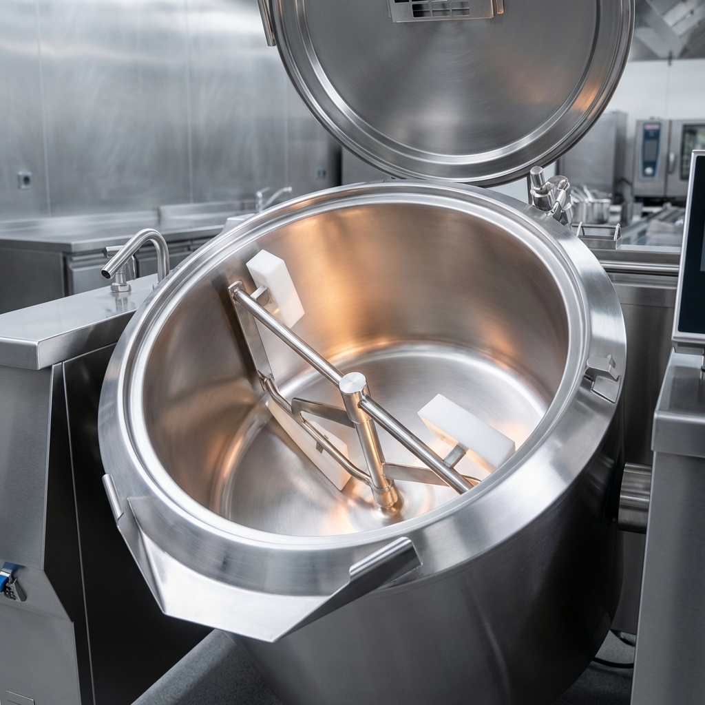 Effortlessly achieve perfectly blended results with the integrated 2-arm mixing system and removable scrapers.
