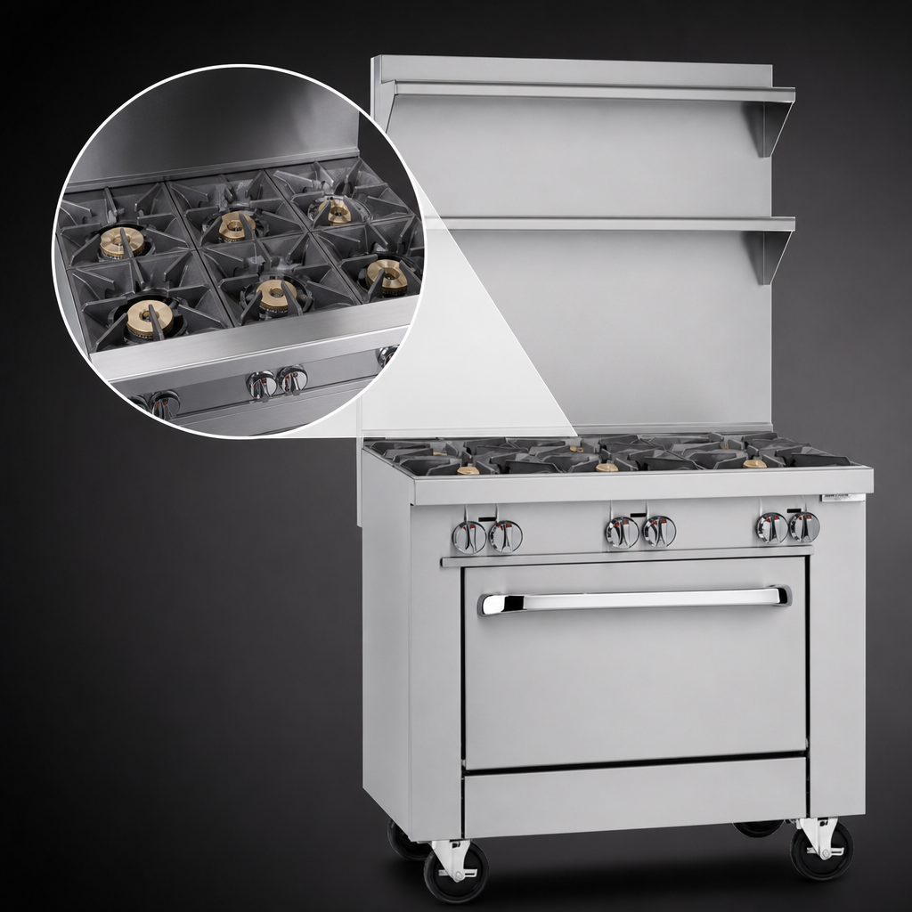 Six-Burner Cooking Top