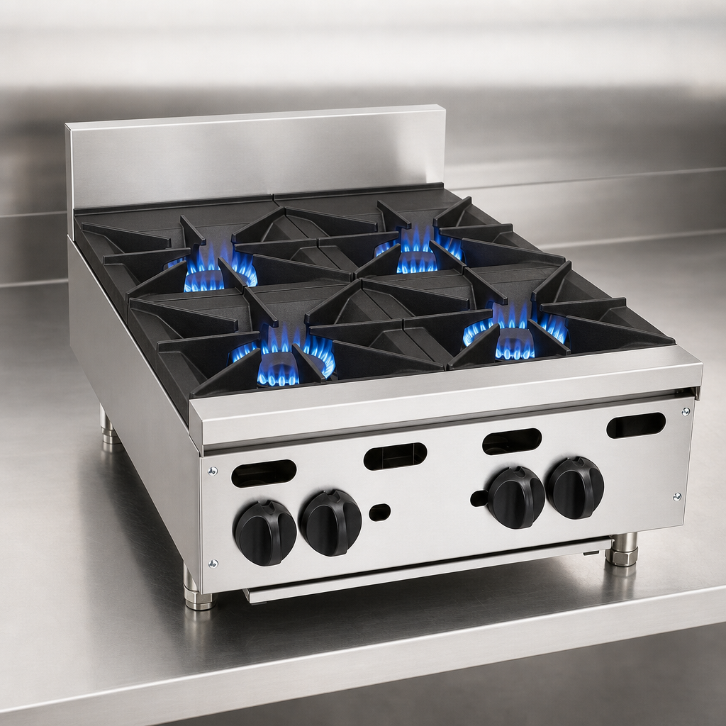 Four Open Burners