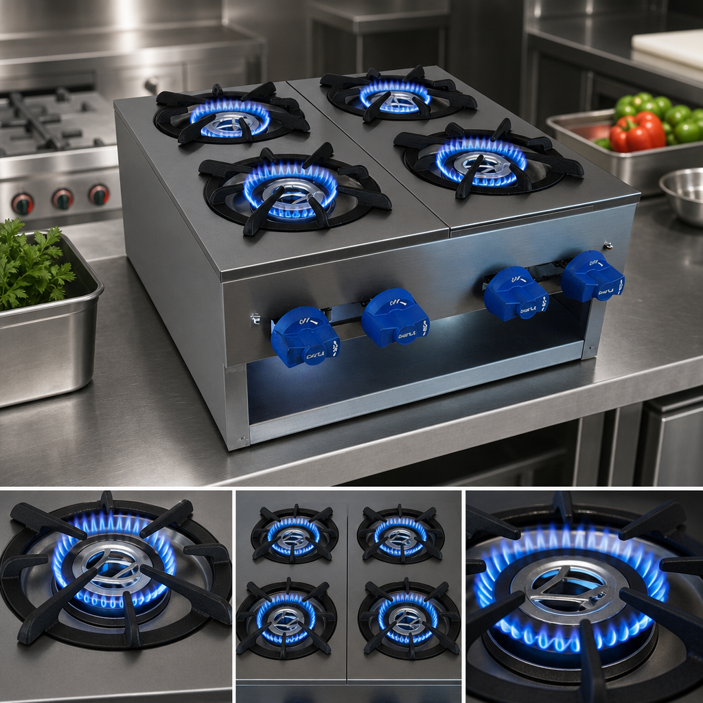 Four High-Output Burners