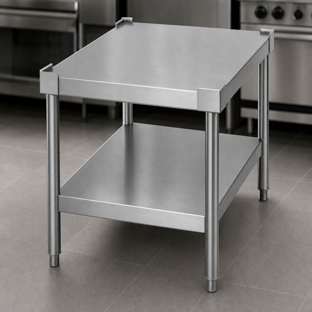 14-Gauge Stainless Steel Top and Bottom Shelf