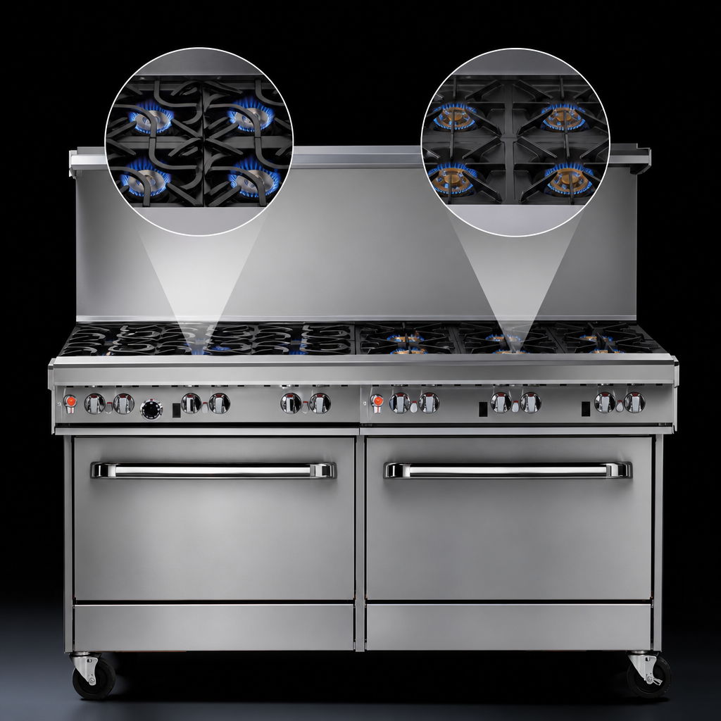 Eight Open Burners