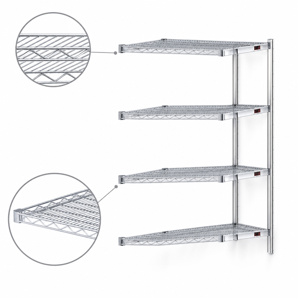 Patented QuadTruss Wire Shelves