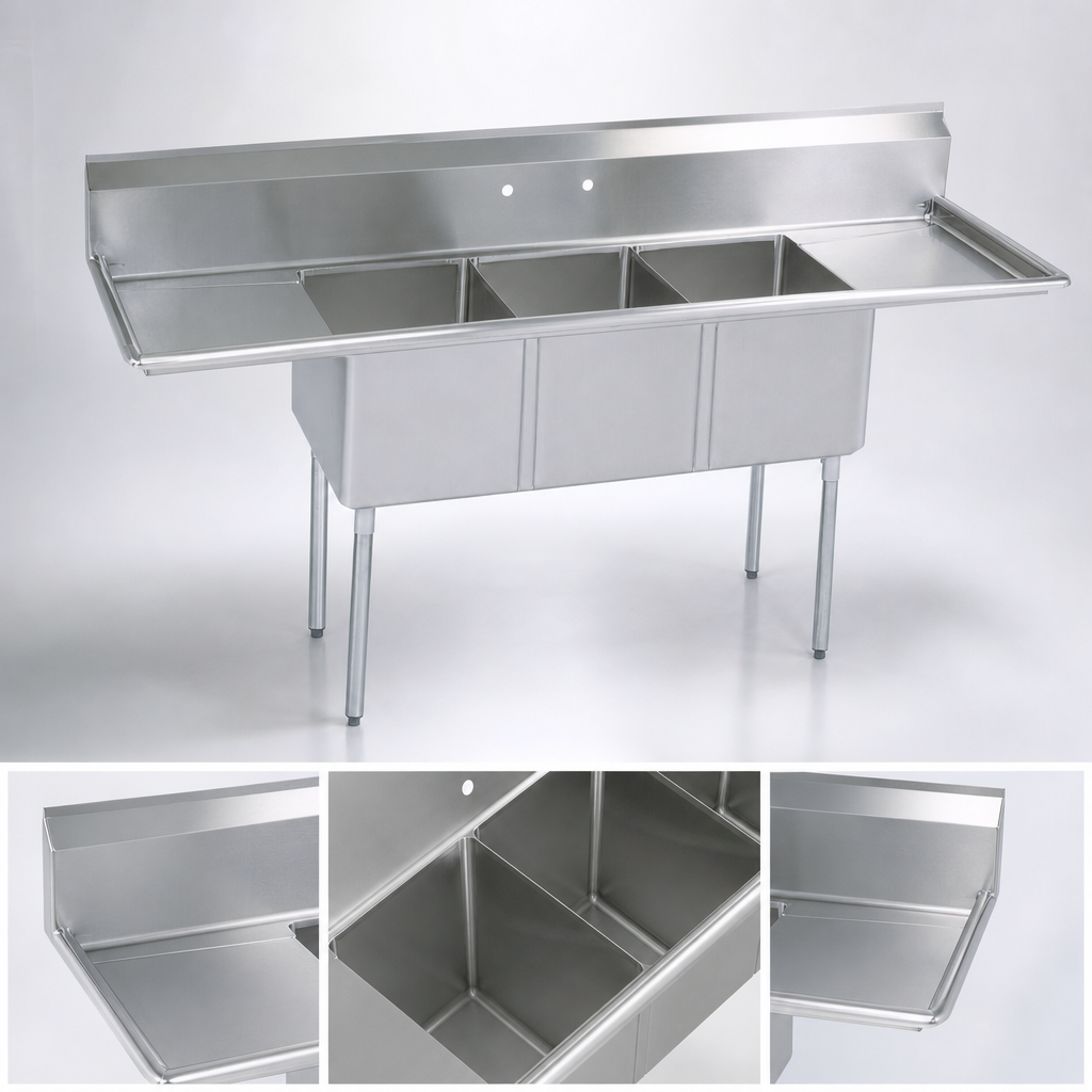 Three Compartment Sink