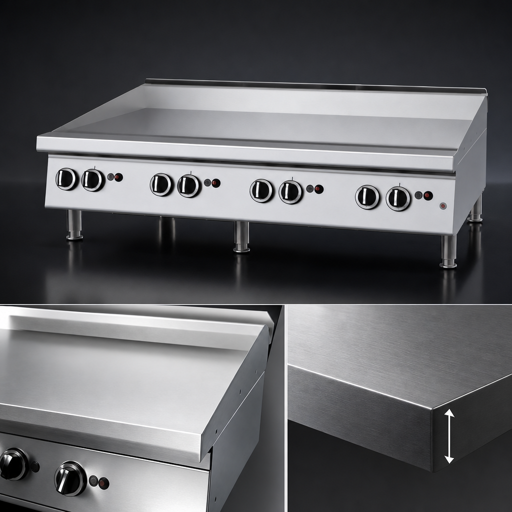 1-Inch Smooth Steel Griddle Plate