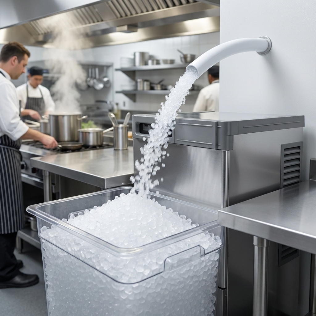 Witness the high-performance production of unique Chewblet ice, efficiently delivered and ready for high-volume demand.