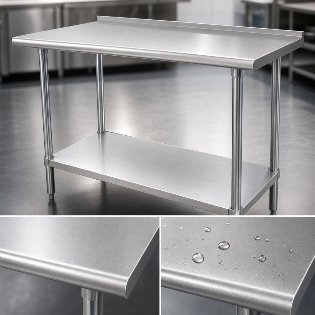 16-Gauge 304 Stainless Steel Top