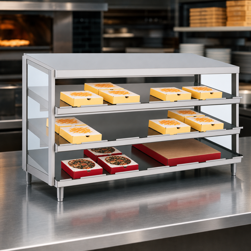 Triple Slant Shelf Display