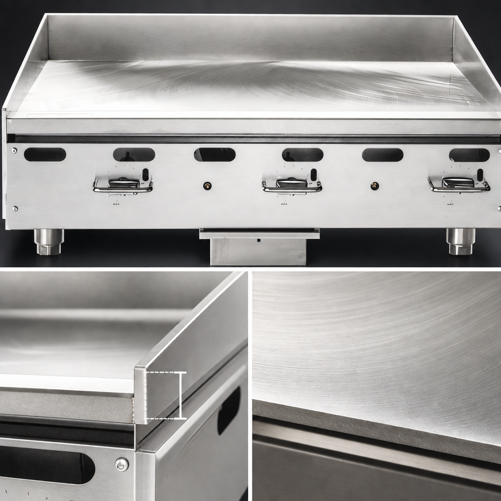 1-Inch Polished Steel Griddle Plate
