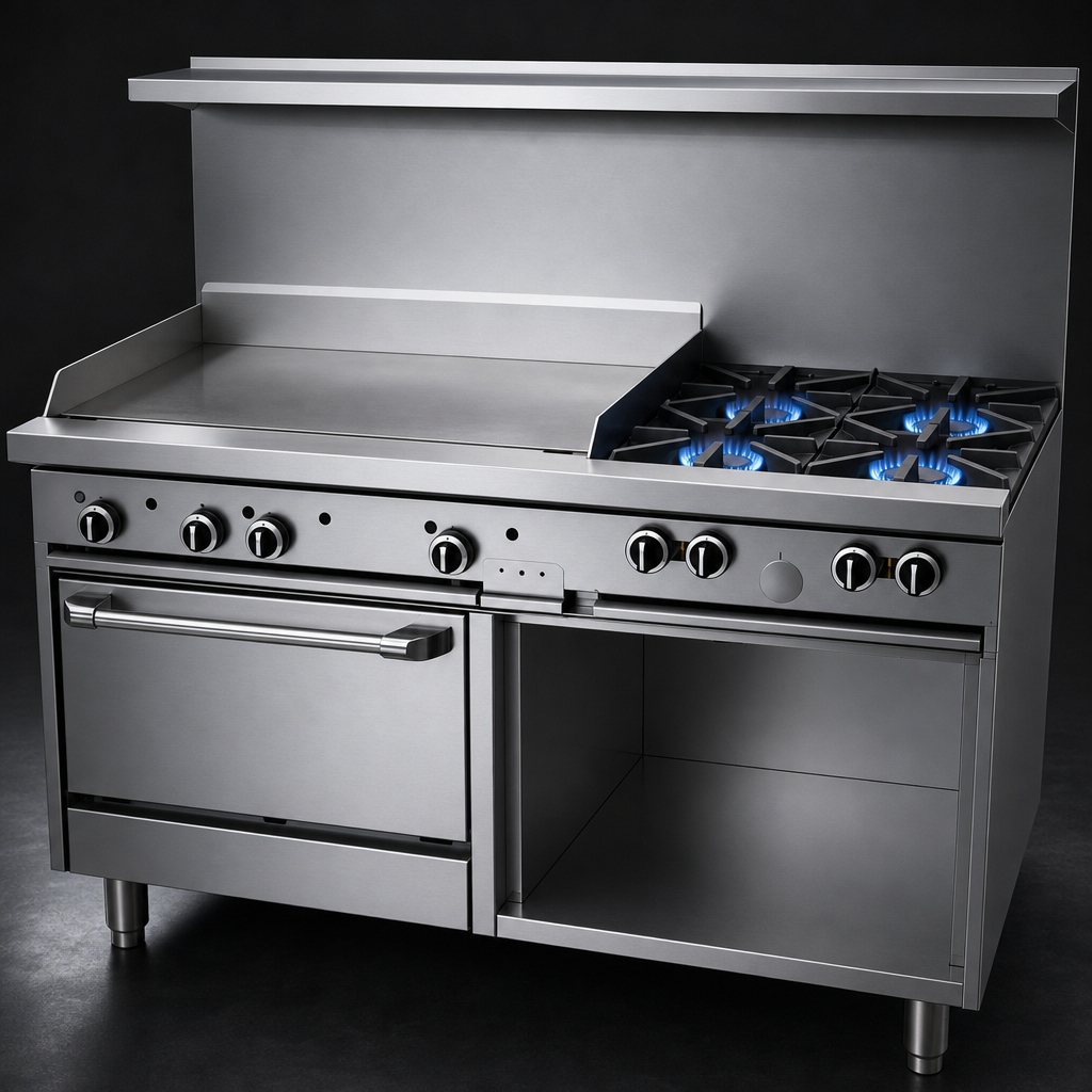 Four 33,000 BTU Open Burners