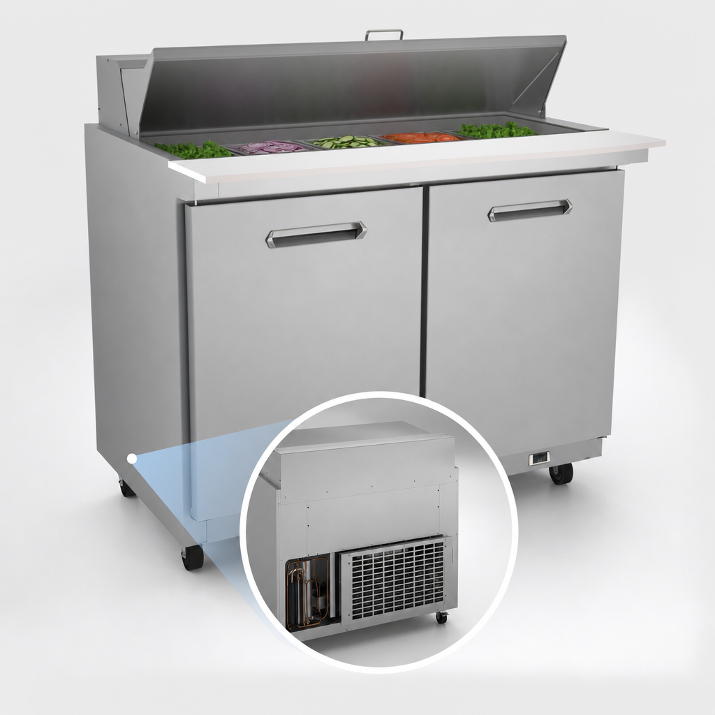 Self-Contained Rear-Bottom Refrigeration