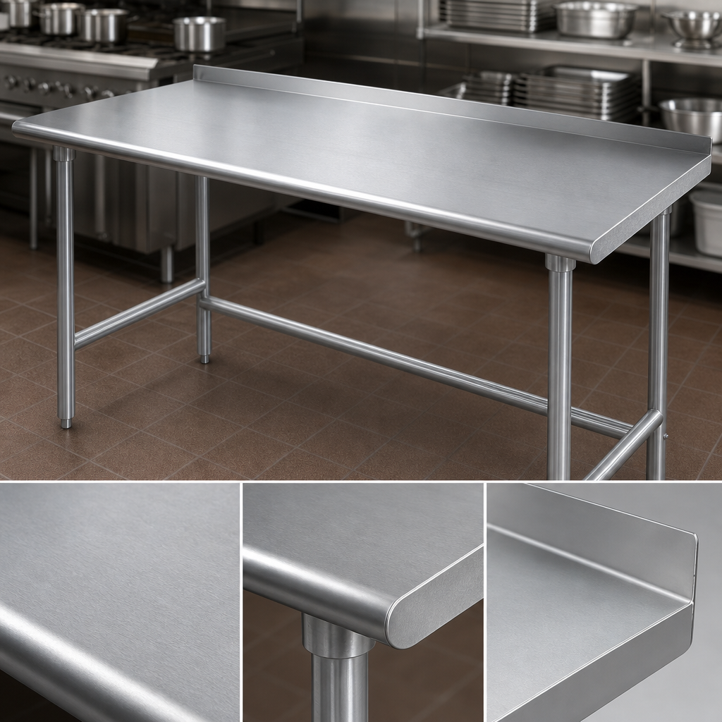 14-Gauge 304 Stainless Steel Top