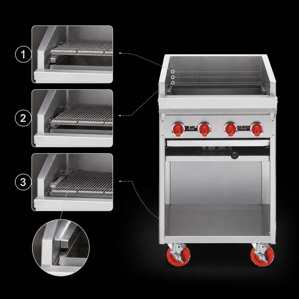 Three-Position Adjustable Grates