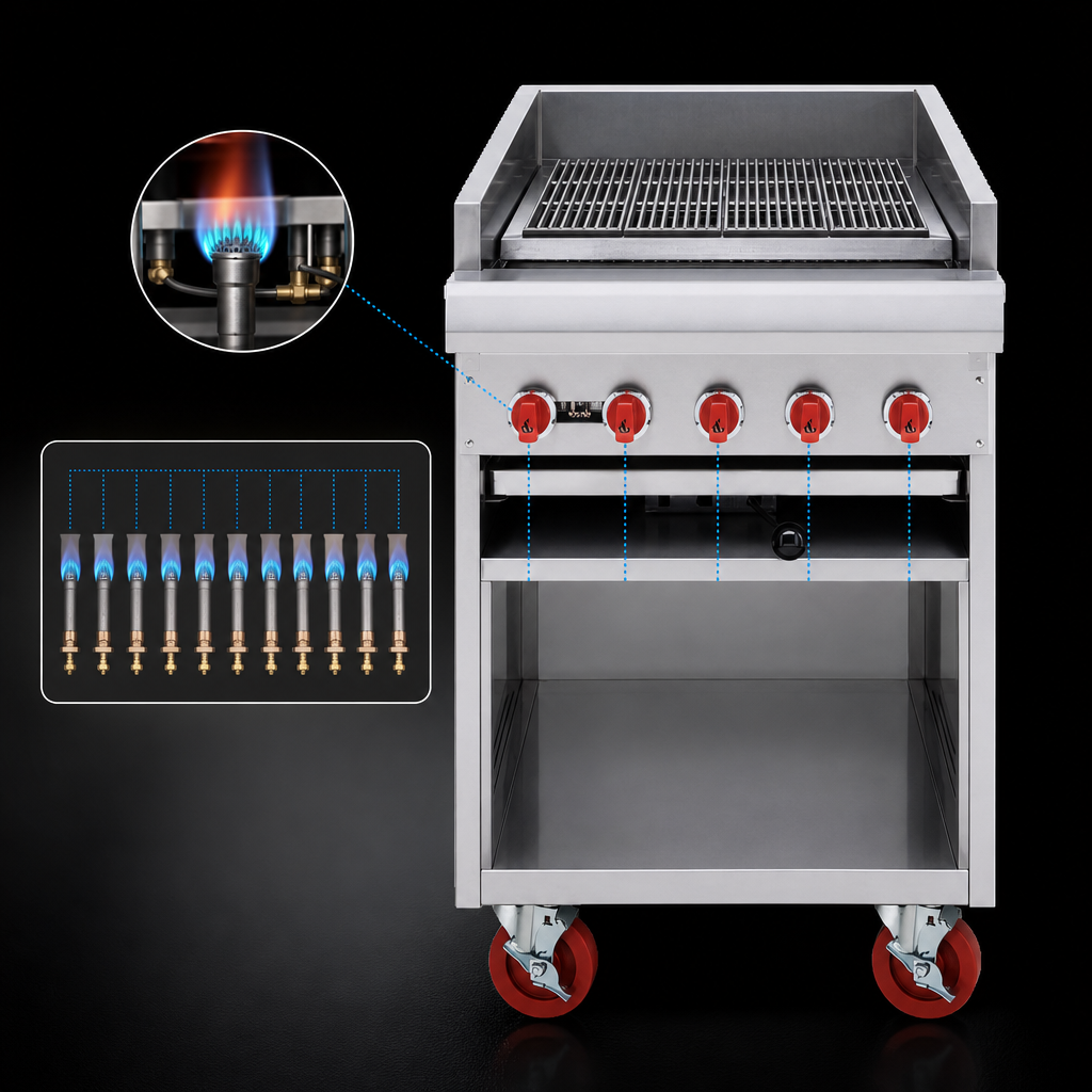 Individually Controlled Burners