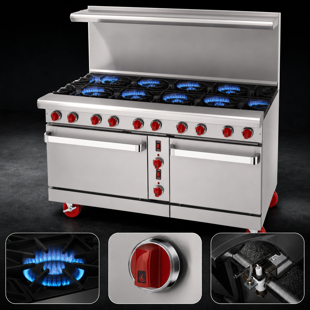 10 Open Burners