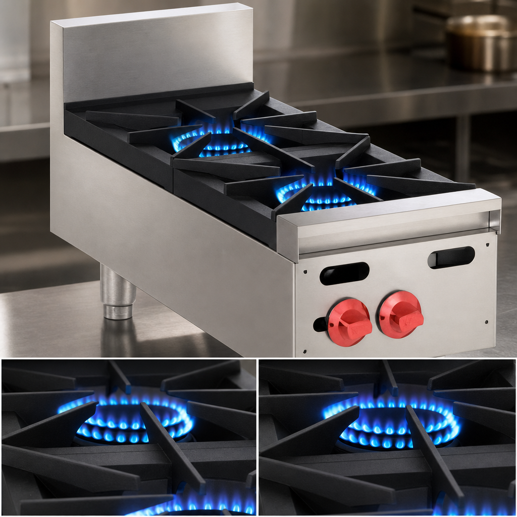 Two High-Output Open Burners