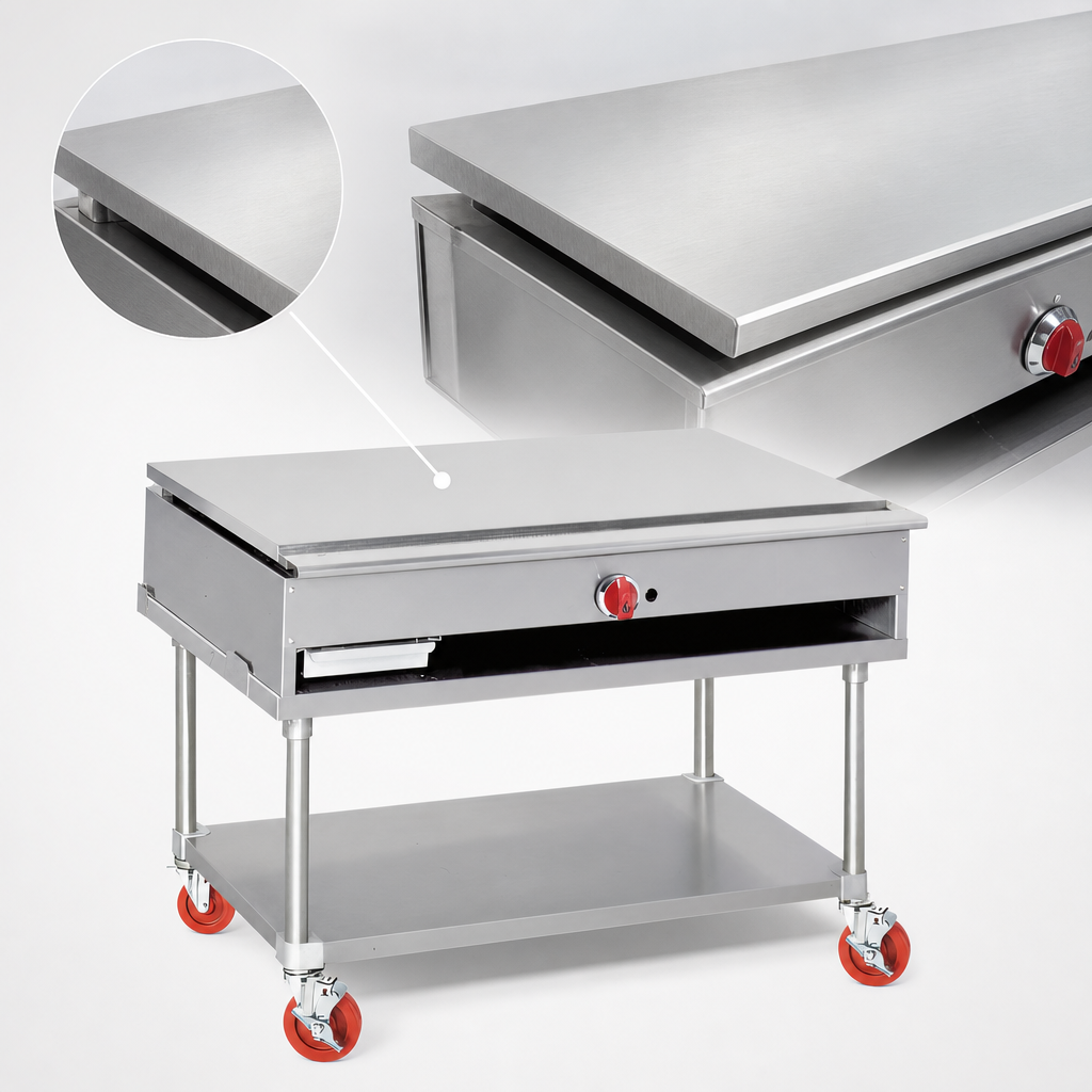 3/4-Inch Polished Steel Griddle Plate