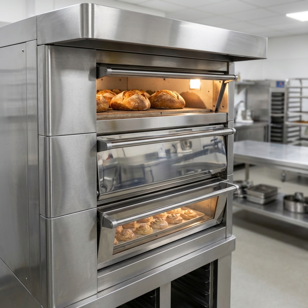 Experience incredible versatility and ample capacity with three full-size independent decks, perfect for diverse simultaneous baking.