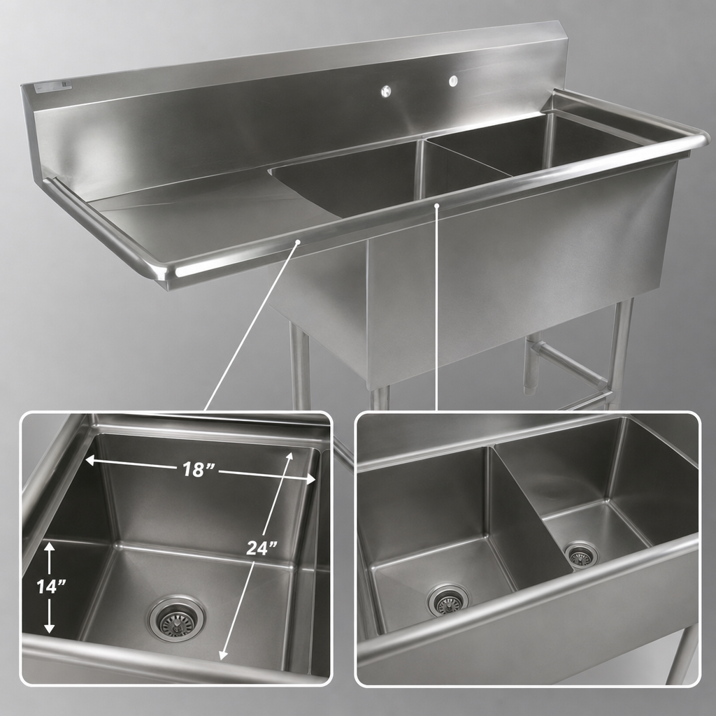 Two-Compartment Sink Layout