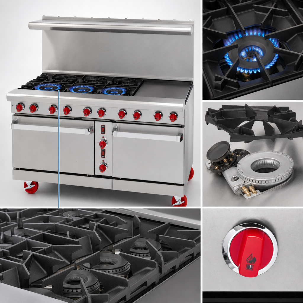 Four Open Burners