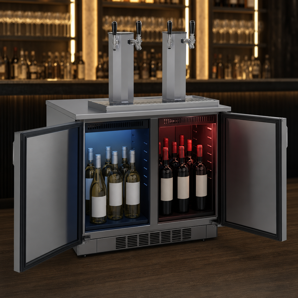 Two-Zone Wine Temperature Setup