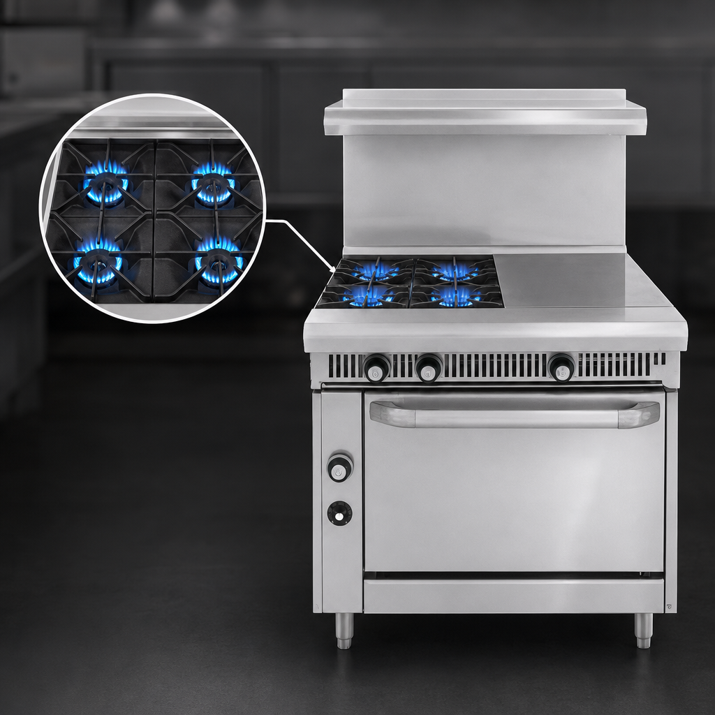 Four Open Burners