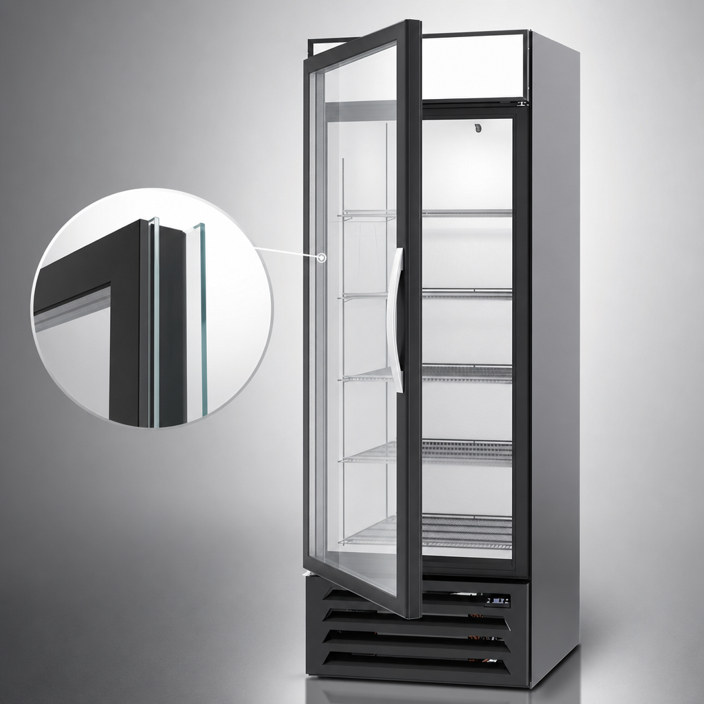 Double-Pane Hinged Glass Door