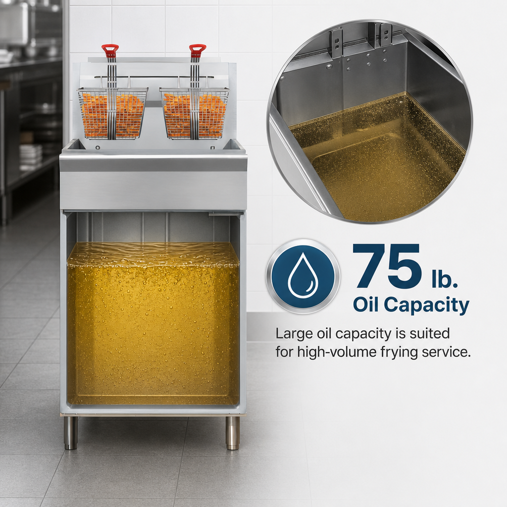 75 lb. Oil Capacity