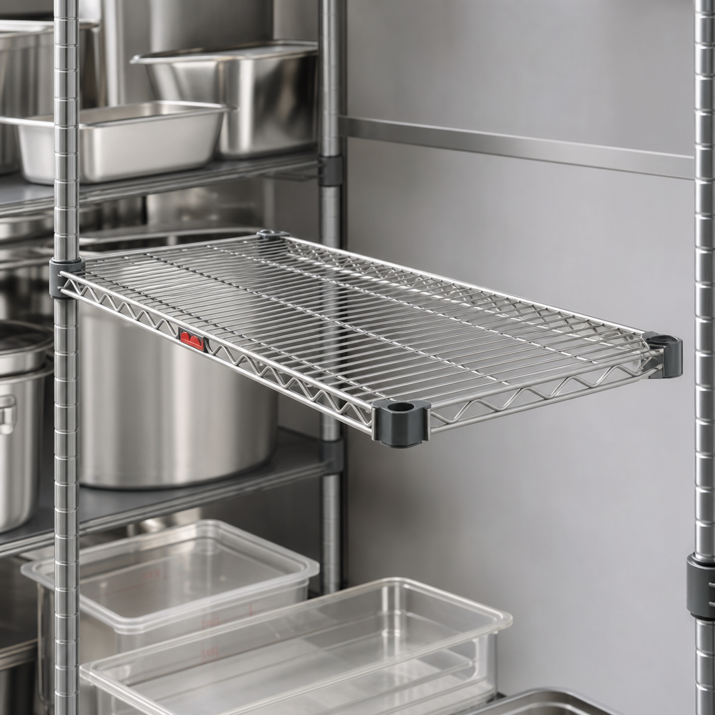 Quad-Adjust Wire Shelf