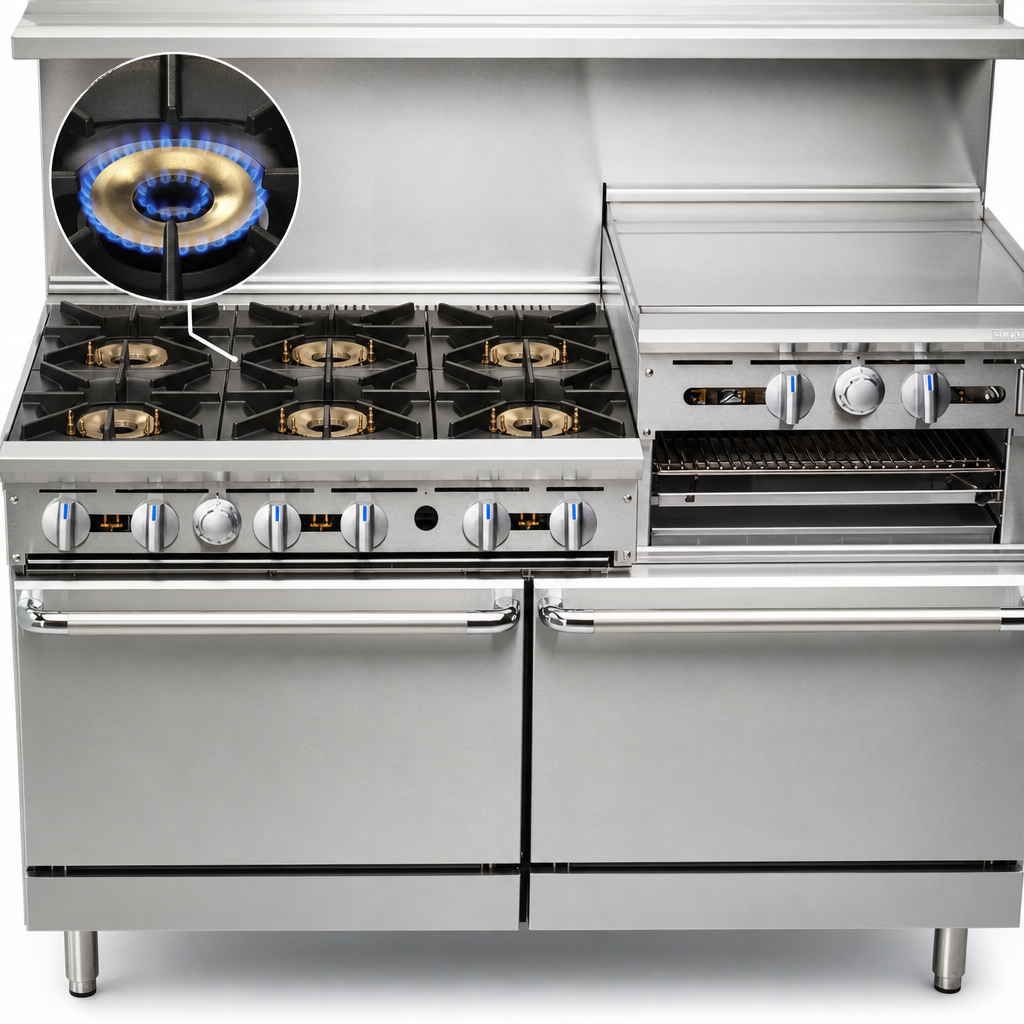 Six Open Burners