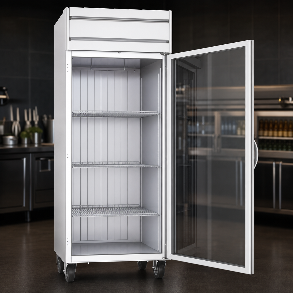 Wide Right-Hand Hinged Glass Door