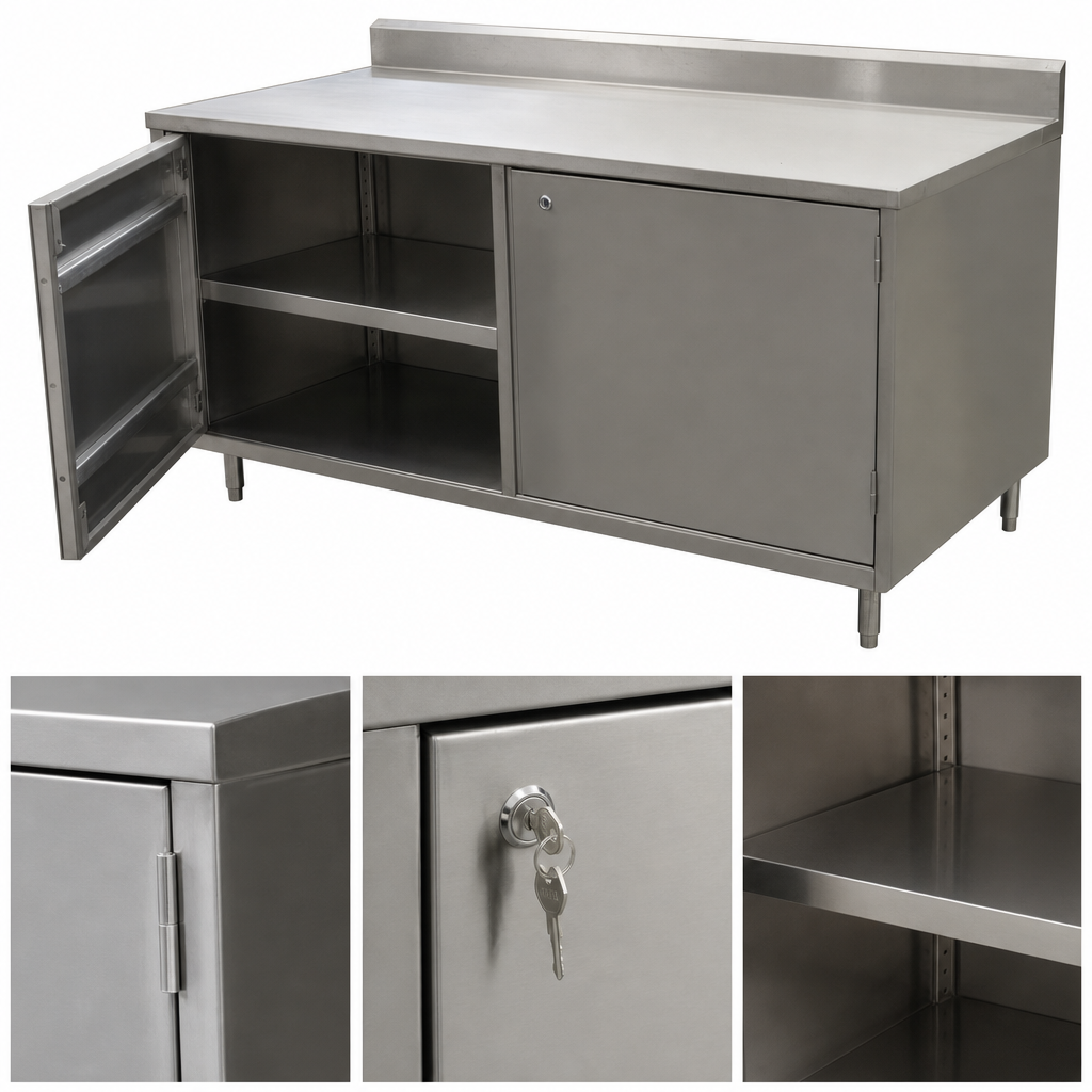 Cabinet Base with Hinged Locking Doors