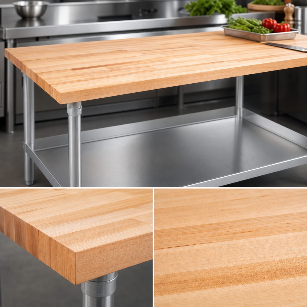 Edge Grain Wood Top