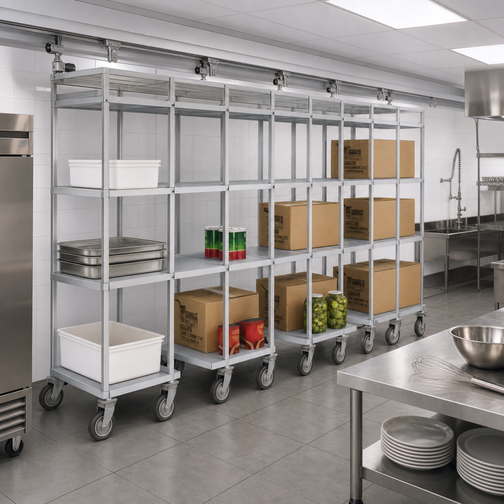 Overhead Track Storage System