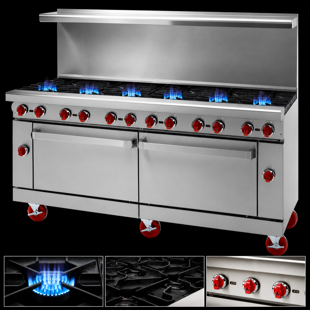 Six Open Burners