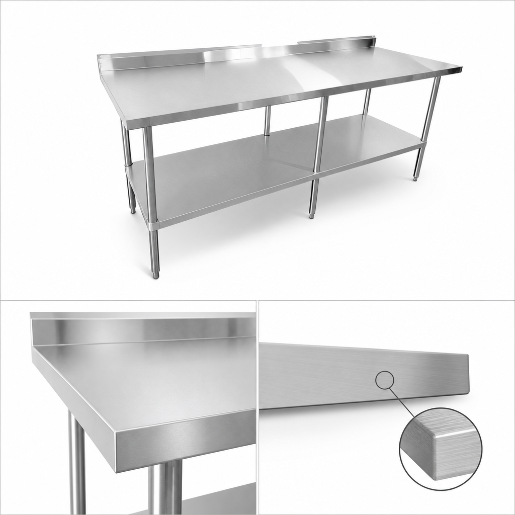 16-Gauge 304 Stainless Steel Top