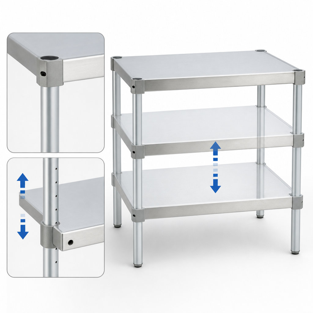 Two Adjustable Solid Shelves