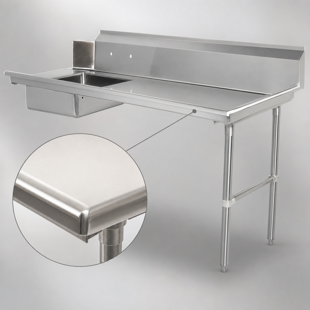 16-Gauge 304 Stainless Steel Top