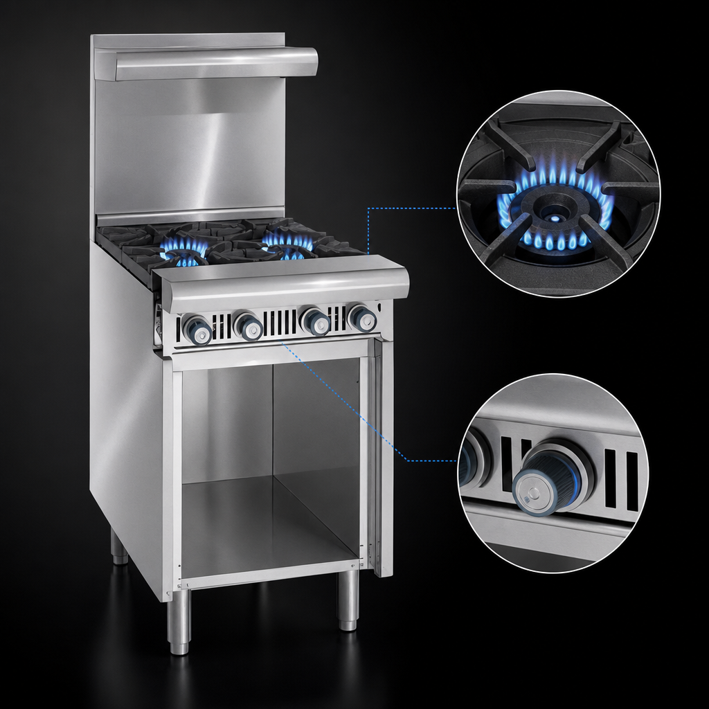 Two Open Burners