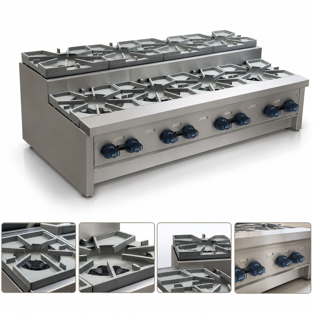 Eight-Burner Step-Up Layout