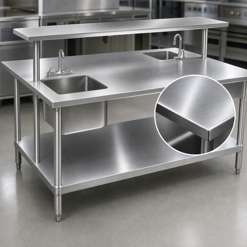14-Gauge 304 Stainless Steel Top