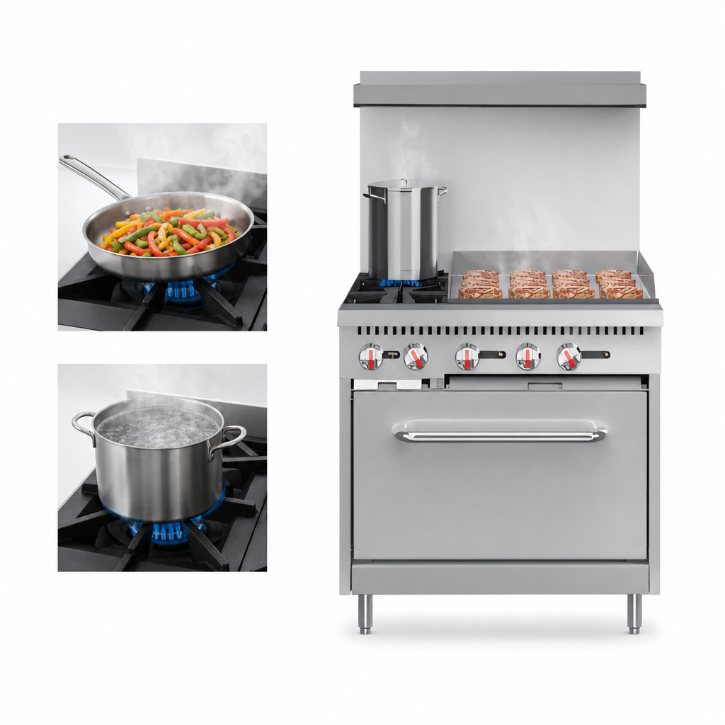 Two Open Burners