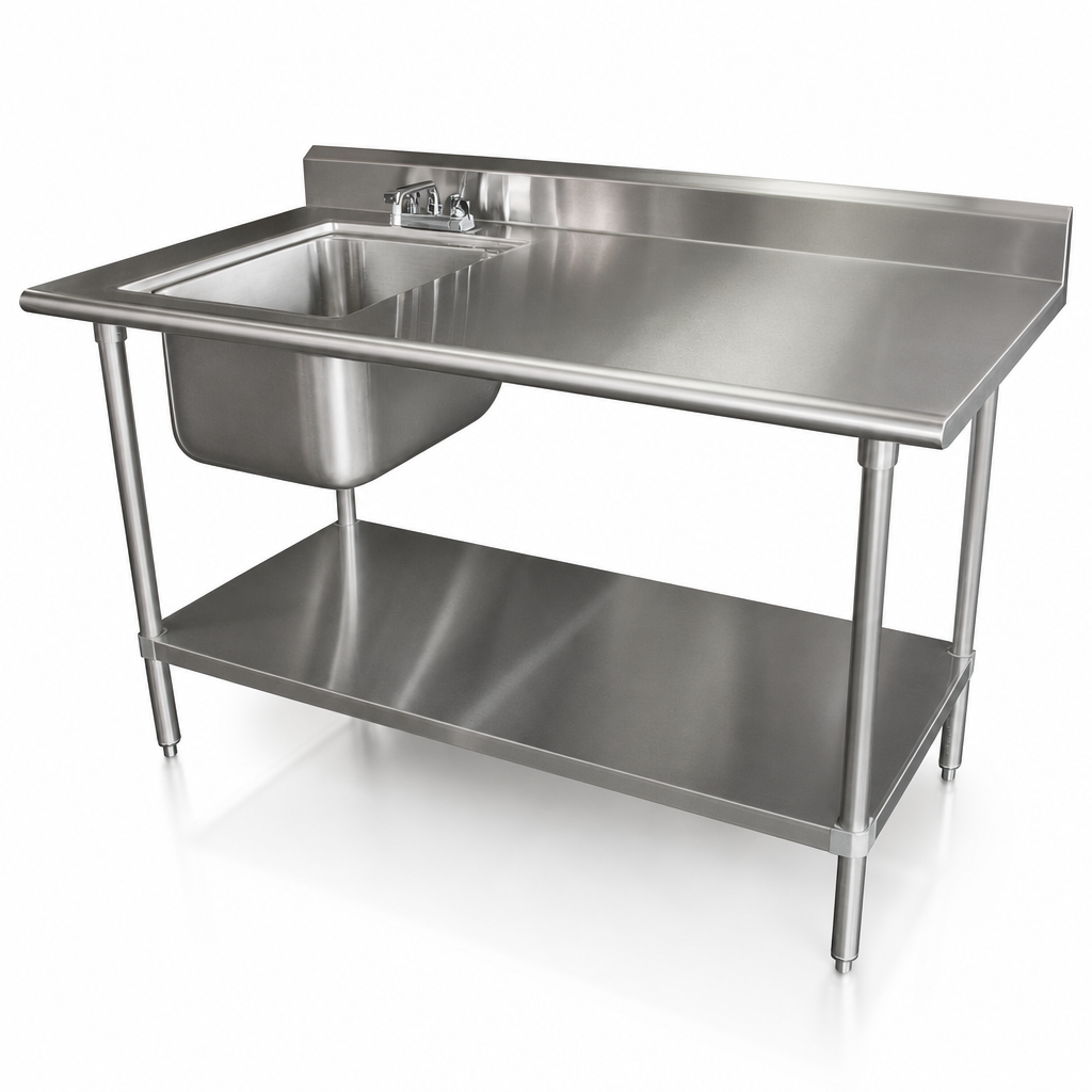 Left-Side Integral Sink Bowl