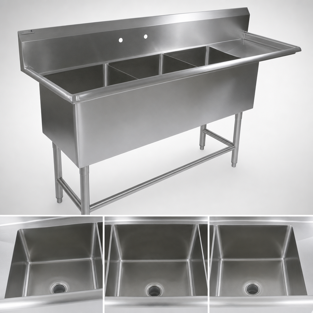 Three-Compartment Basin