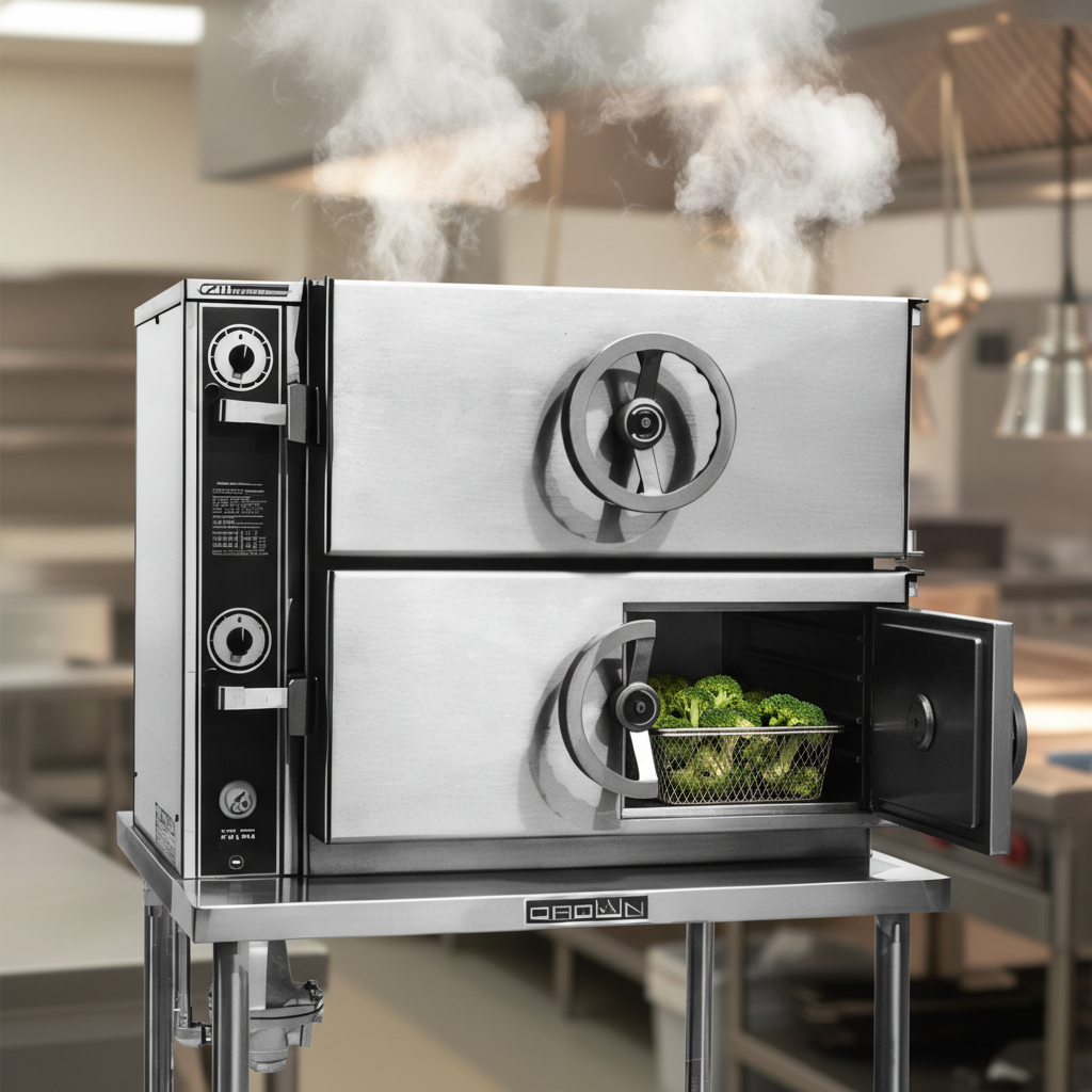 Witness the Crown DCL-3 Three Compartment Steamer harnessing pressure-type steaming for rapid and thorough cooking that locks in nutrients and flavor.