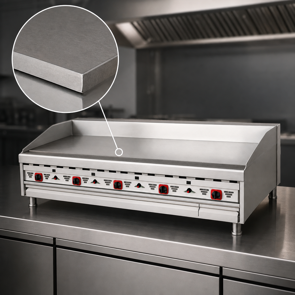 1-Inch Polished Steel Griddle Plate