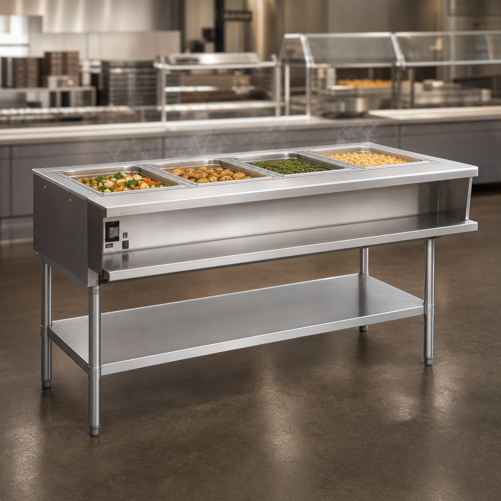 Water Bath Hot Food Table Design