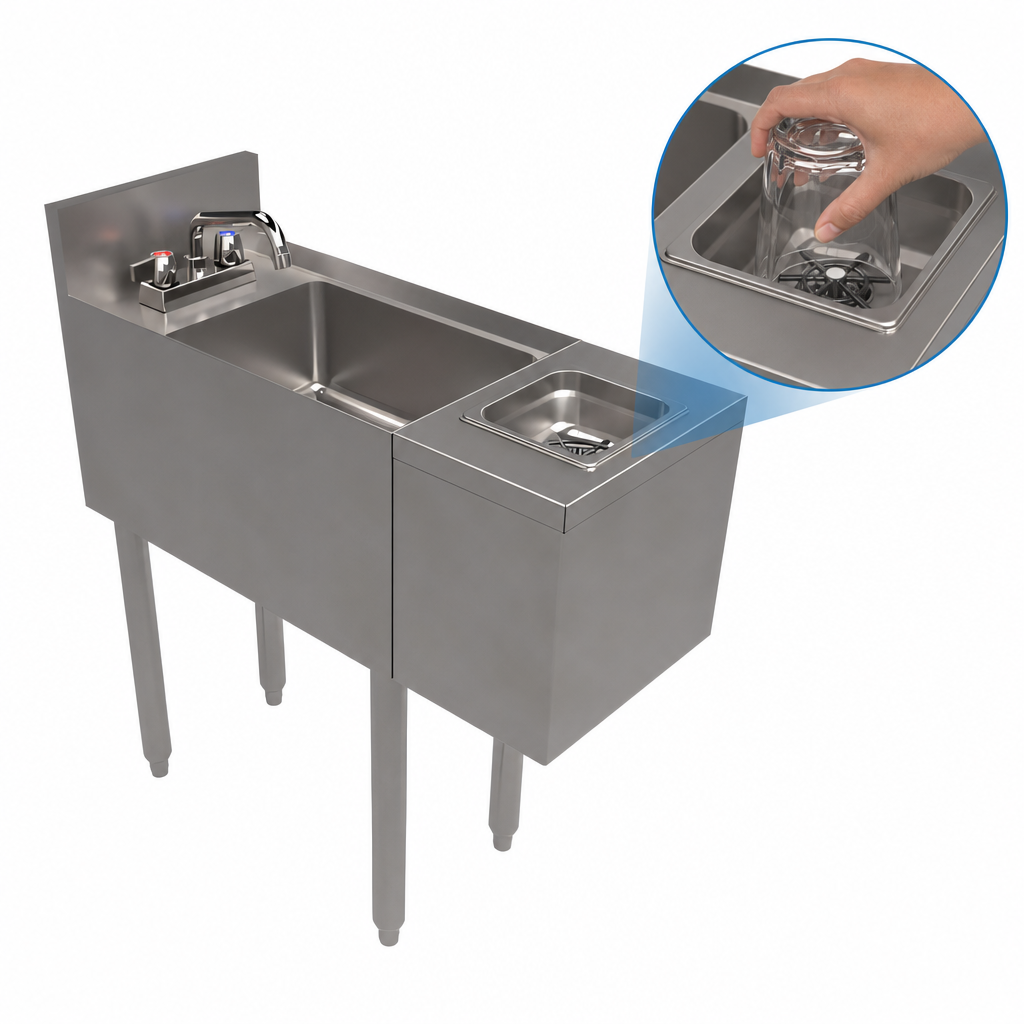 Push-Down Glass Rinser