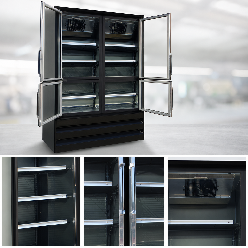Four Hinged Glass Doors